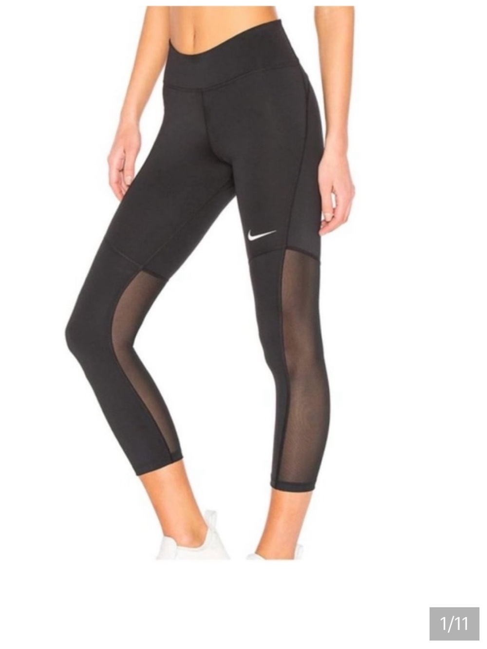Nike Black full length Mesh-Panel Training Tights